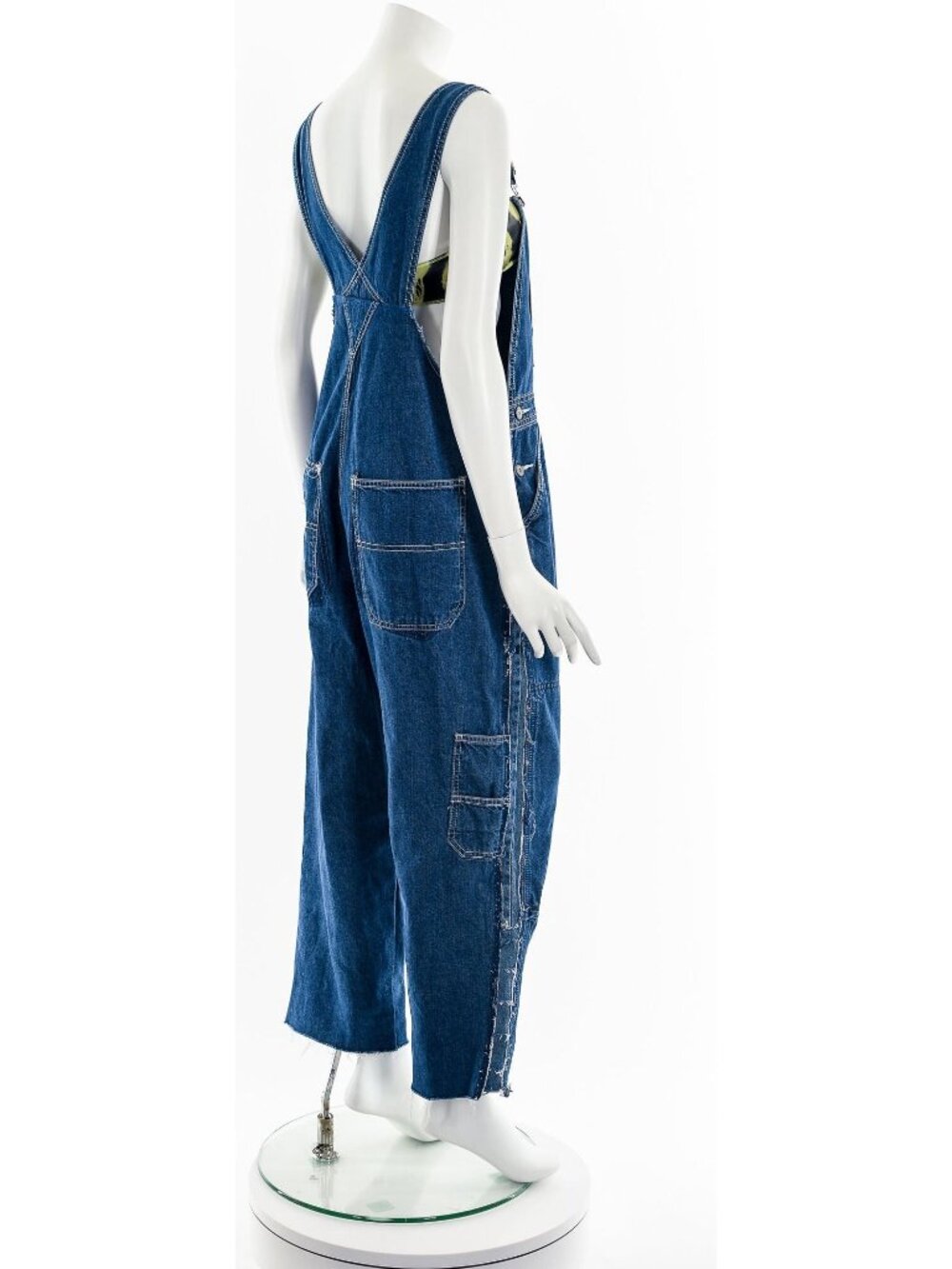 Distressed Patchwork Denim Overalls - Picture 6 of 10